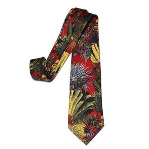 Vintage Simon's Copley Square Boston Italian Silk Tie Multicolor Floral Long